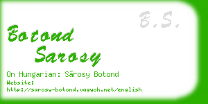 botond sarosy business card