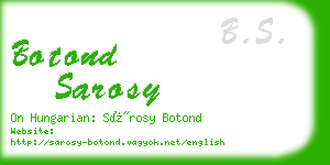 botond sarosy business card